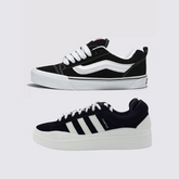 Adidas VNS Knu Schwarz/Weiß und Adidas Bad Bunny Schwarz (1 GRÁTIS).