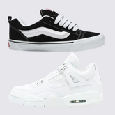 Adidas VNS Knu Schwarz/Weiß und Nike Air Jordan 4 Retro (1 GRÁTIS)