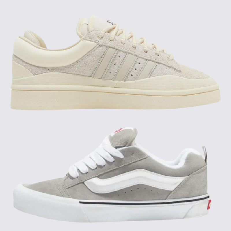 Größe - Adidas Bad Bunny Beige und VNS Knu Grau (1 GRATIS).