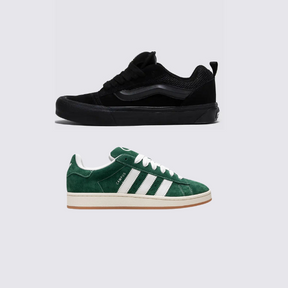 Adidas VNS Knu All Black und Adidas Campus 00s Grün (1 GRÁTIS).
