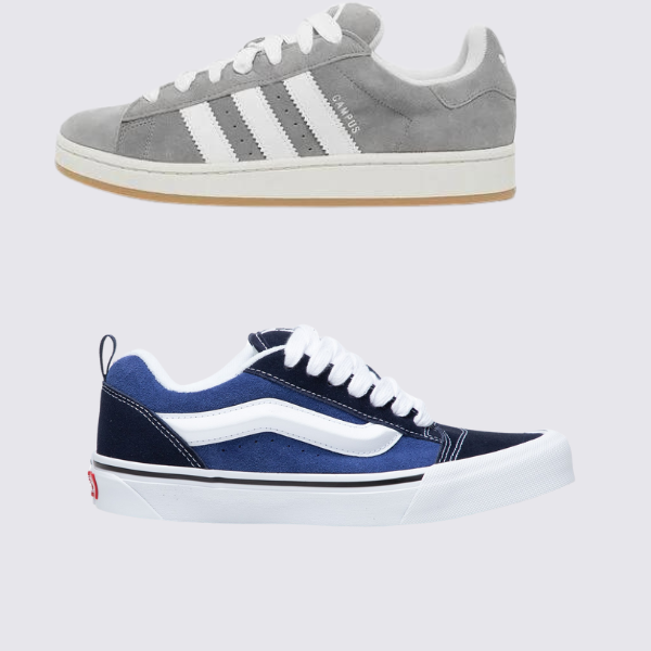 Adidas Campus in Grau und VNS Knu in Blau hinzufügen (1 GRATIS)