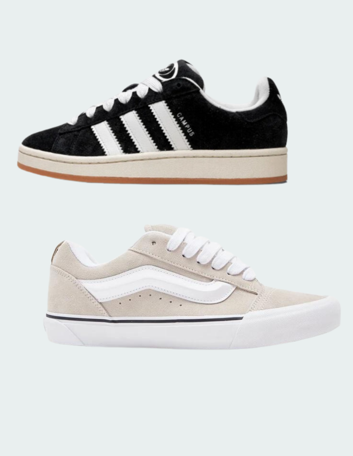 Adidas VNS Knu Beige und Adidas Campus 00s Schwarz (1 GRÁTIS).